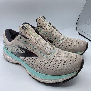 Brooks Ghost 13 Womens Size 7.5 B Gray Teal Running Walking Gym Athletic Shoes